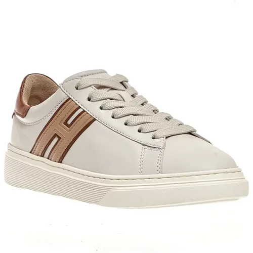 Leder Butter und Leder Cassetta Sneakers - Größe 36 - Hogan - Modalova