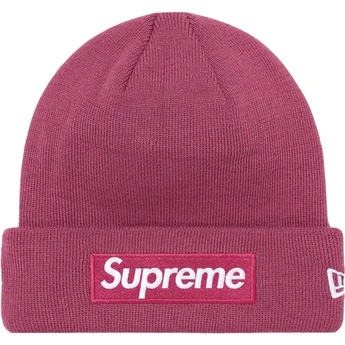 Limited Edition Box Logo Beanie Plum , unisex, Sizes: ONE SIZE - Supreme - Modalova