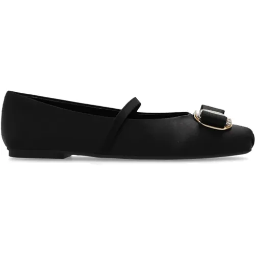 Satin Ballerina Zina , Damen, Größe: 39 EU - Salvatore Ferragamo - Modalova