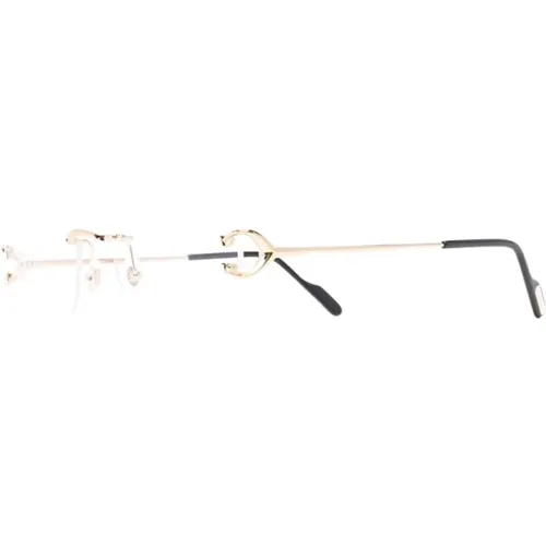 Goldene Optische Brille für den täglichen Gebrauch,Silberne Optische Brille Stilvoll und vielseitig,Goldene Optische Brille mit Zubehör,Silberne Op - Cartier - Modalova