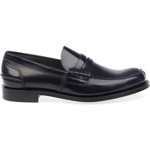 Light Navy Mocassino Shoes , male, Sizes: 7 UK, 7 1/2 UK, 6 1/2 UK, 10 UK - Church's - Modalova