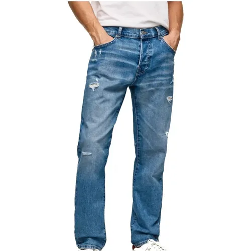 Straight Jeans , male, Sizes: W33 L28, W31 L28, W38, W36, W32 L28, W34 - Pepe Jeans - Modalova