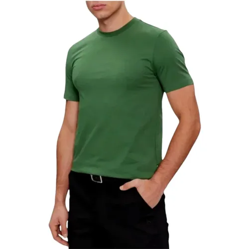 Cotton Logo Print T-shirt Thompson 01 , male, Sizes: S, L - Hugo Boss - Modalova