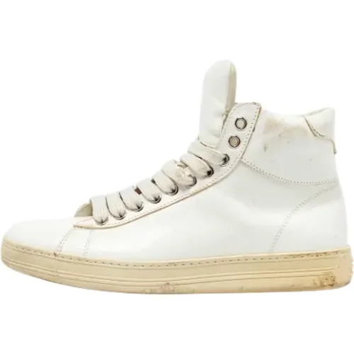 Pre-owned Leather sneakers , female, Sizes: 4 UK - Tom Ford Pre-owned - Modalova