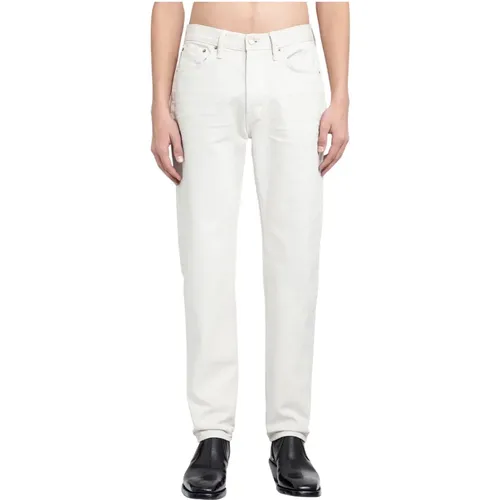 Slim Fit Stay Press Ivory Pants , male, Sizes: W30, W32, W34 - Tom Ford - Modalova