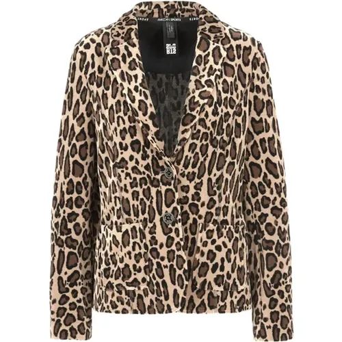 Leopard Print Velvet Blazer , female, Sizes: S, M, L - Marc Cain - Modalova