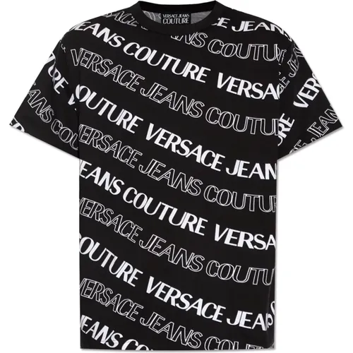 T-Shirt mit Logo , Herren, Größe: XL - Versace Jeans Couture - Modalova