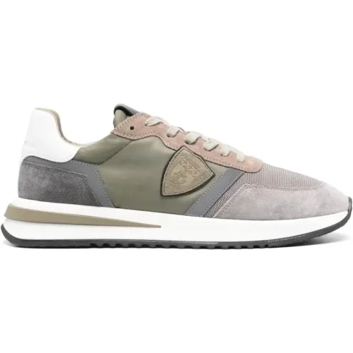 Grüne Tropez 2.1 Niedrige Sneakers , Herren, Größe: 40 EU - Philippe Model - Modalova