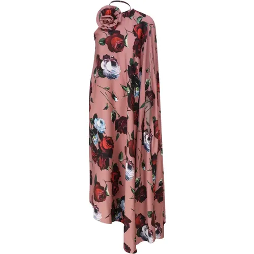 Pink Asymmetrical One-Shoulder Dress , female, Sizes: XS - Dolce & Gabbana - Modalova