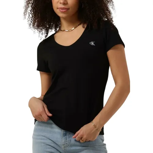 Bestickte Stretch Tops T-Shirts,Bestickte Tops T-Shirts Stretch - Calvin Klein - Modalova