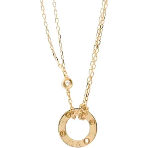 Pre-owned Rose Gold necklaces , female, Sizes: ONE SIZE - Cartier Vintage - Modalova