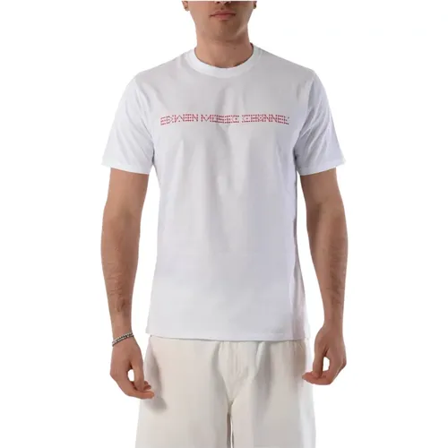 Cotton T-shirt with front and back logo , male, Sizes: M, 2XL, XL, L - Edwin - Modalova