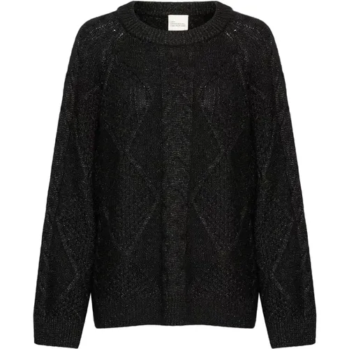 Schwarzer Glitzer Strickpullover - My Essential Wardrobe - Modalova