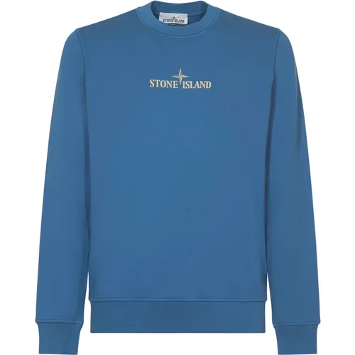 Blaue Avion Grafik Pullover - Stone Island - Modalova