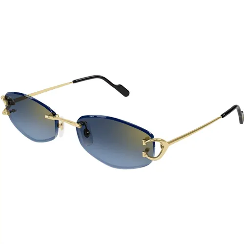 Hexagonal Sunglasses with C Decor Detail , unisex, Sizes: 57 MM - Cartier - Modalova