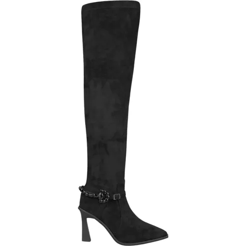 Glamorous High-Top Pointed Ankle Boots , female, Sizes: 4 UK, 5 UK, 3 UK, 6 UK - Alma en Pena - Modalova