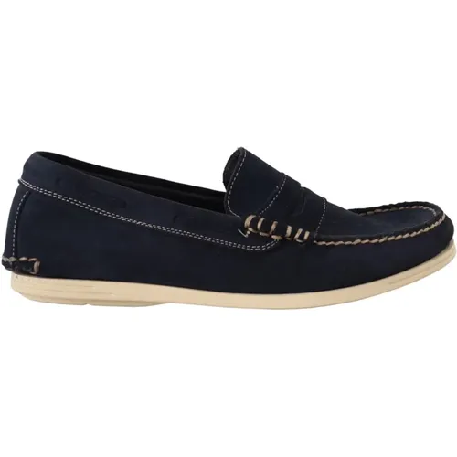 Suede Moccasins for Men , male, Sizes: 6 UK - Pollini - Modalova