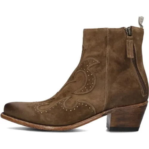 Taupe Western Style Stiefeletten , Damen, Größe: 38 1/2 EU - Cordwainer - Modalova