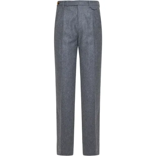 Grey Wool Trousers with Flap Pocket , male, Sizes: XL, M, L, S - BRUNELLO CUCINELLI - Modalova