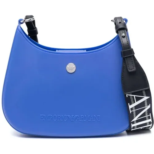 Cobalt Gummy Crossbody Bag , female, Sizes: ONE SIZE - Emporio Armani - Modalova