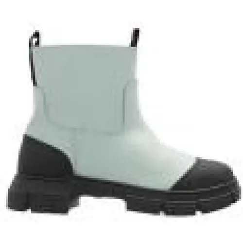 Mint Green Rubber Ankle Boots , female, Sizes: 6 UK, 7 UK, 4 UK - Ganni - Modalova
