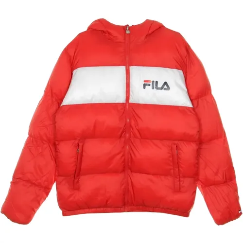 Puff Mens Down Jacket in /White , male, Sizes: XL - Fila - Modalova