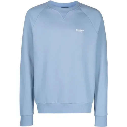 Stylish Flock Sweatshirt , male, Sizes: XL - Balmain - Modalova