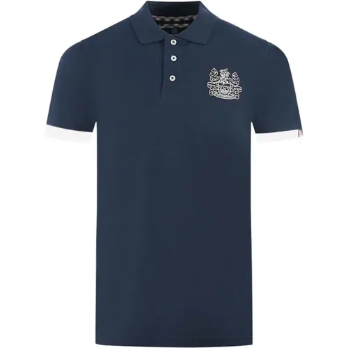 Polo-Shirt aus Baumwolle mit Kontrastlogo,Polo aus Baumwolle mit Kontrastlogo - Aquascutum - Modalova