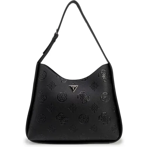 Schwarze Einfache Handtasche mit Reißverschluss - Guess - Modalova