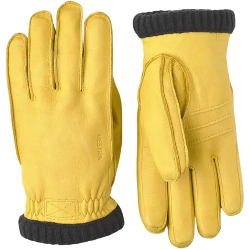 Deerskin Primaloft Rib Gloves, , male, Sizes: 10 IN, 8 IN, 11 IN, 9 IN - Hestra - Modalova