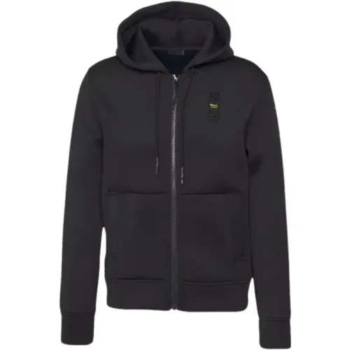 Zip-through Sweatshirt , Herren, Größe: M - Blauer - Modalova