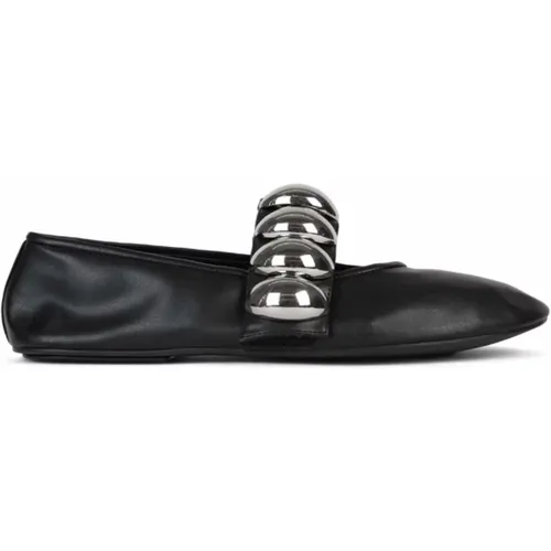 Schwarze Ballett Flache Schuhe Elegantes Design , Damen, Größe: 38 EU - Jeffrey Campbell - Modalova