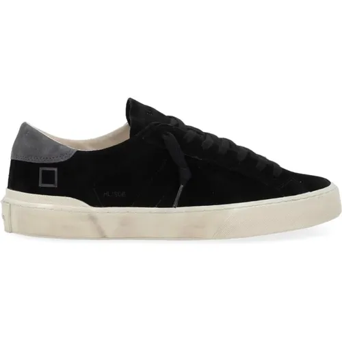 Schwarze Wildleder Low Hill Sneakers - D.A.T.E. - Modalova