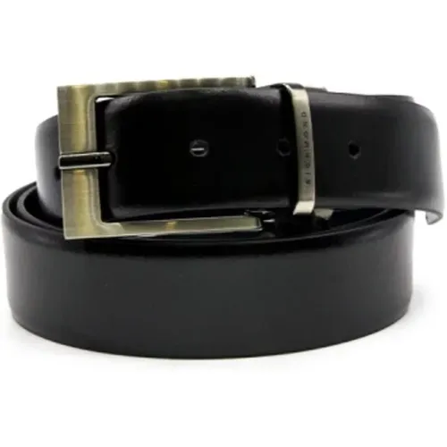 Reversible Leather Belt Blue , male, Sizes: 115 CM, 100 CM - John Richmond - Modalova