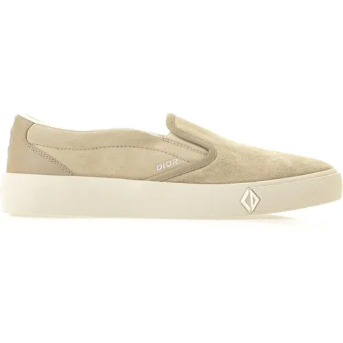 Suede Slip-On Loafers , male, Sizes: 5 1/2 UK, 5 UK - Dior - Modalova