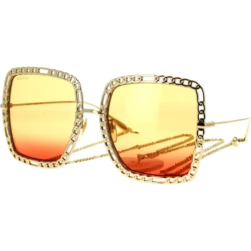 Sonnenbrille mit Gg1033S 001 Kette - Gucci - Modalova