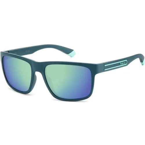 Stylish Sunglasses with Polarized Gray Mirror , male, Sizes: 57 MM - Polaroid - Modalova