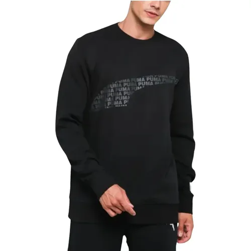 Rundhals-Sweatshirt , Herren, Größe: S - Puma - Modalova