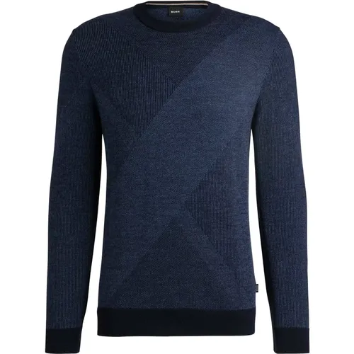 Jacquard Knit Sweater , male, Sizes: S, L, M, XL - Hugo Boss - Modalova