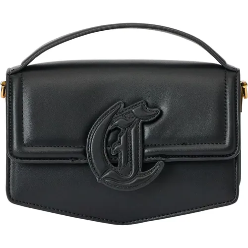 Logo Clutch-Tasche aus schwarzem Harz - Just Cavalli - Modalova