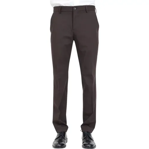 Elegante Braune Slim Fit Hose , Herren, Größe: 2XL - Selected Homme - Modalova