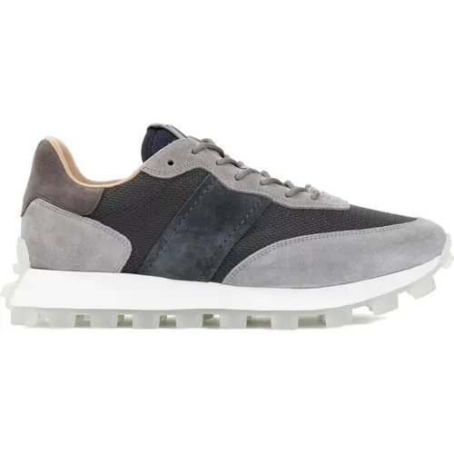 Grey Running Sneakers Almond Toe Lace-up , male, Sizes: 9 UK - TOD'S - Modalova