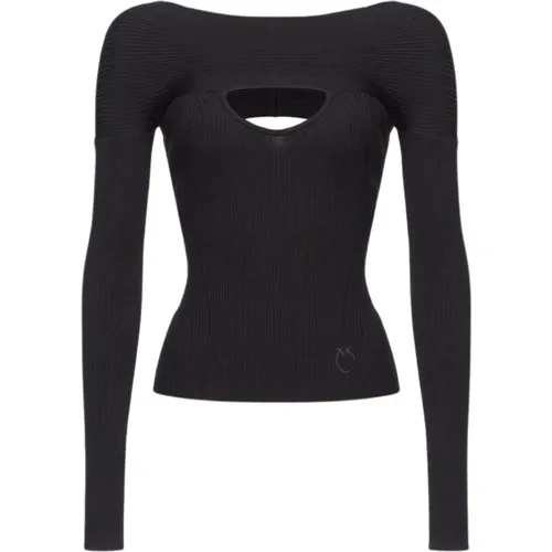 Schwarze Pullover für Frauen , Damen, Größe: L - pinko - Modalova