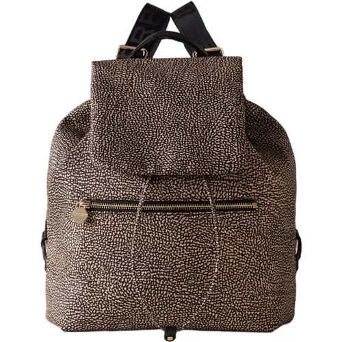 Medium Backpack Beige/ , female, Sizes: ONE SIZE - Borbonese - Modalova