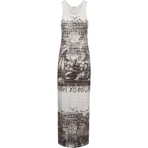 Weiße Kleid mit Einzigartigem Stil , Damen, Größe: M - Jean Paul Gaultier - Modalova