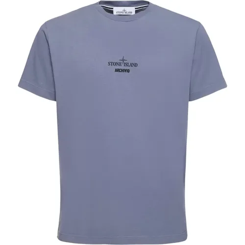 Archivio T-Shirt with Fabric Sample , male, Sizes: 2XL, M - Stone Island - Modalova