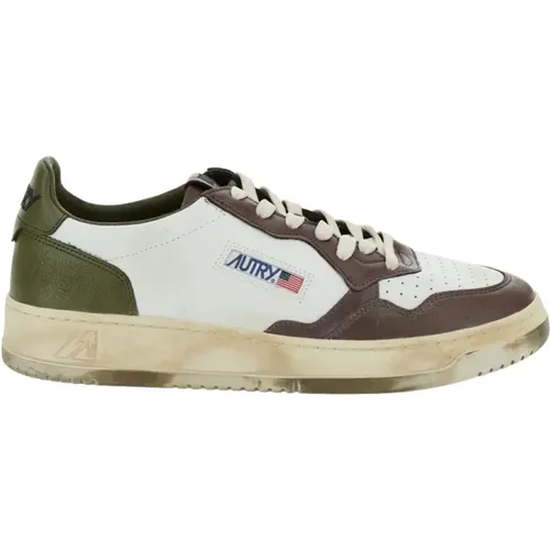 Vintage Sneakers Round Toe Lace-up , male, Sizes: 8 UK, 9 UK, 6 UK, 11 UK, 12 UK, 7 UK, 10 UK - Autry - Modalova