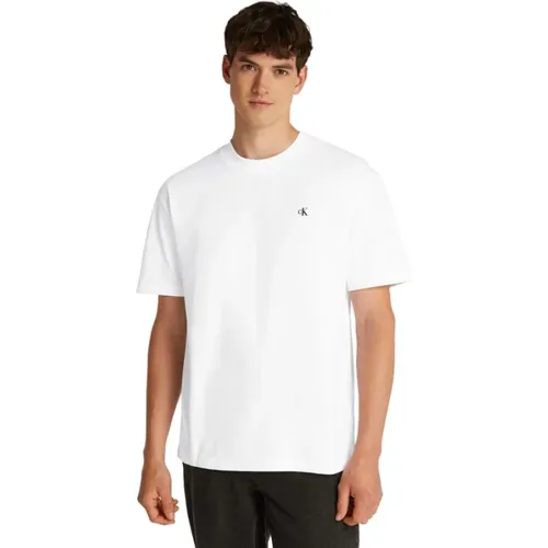 Herren T-Shirt mit Rückenprint , Herren, Größe: L - Calvin Klein Jeans - Modalova