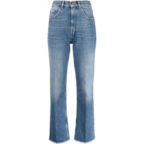 Blaue Cropped Jeans aus Denim,Schmal geschnittene blaue Jeans - Golden Goose - Modalova
