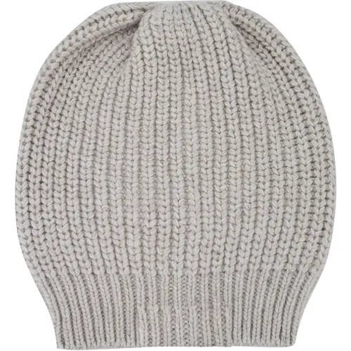 Kaschmir Seiden Beanie mit Pailletten , Damen, Größe: S - BRUNELLO CUCINELLI - Modalova